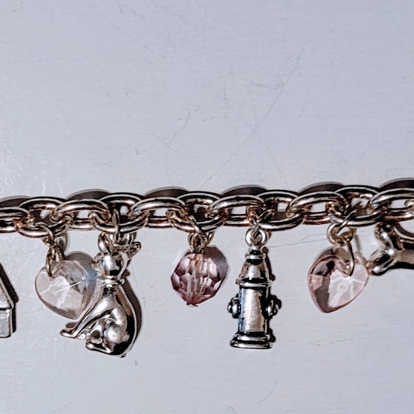 Dog Themed Dog Silver Tone Bracelet 7" - Picture 3 of 5